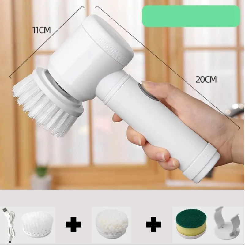 Escova de limpeza elétrica multifuncional